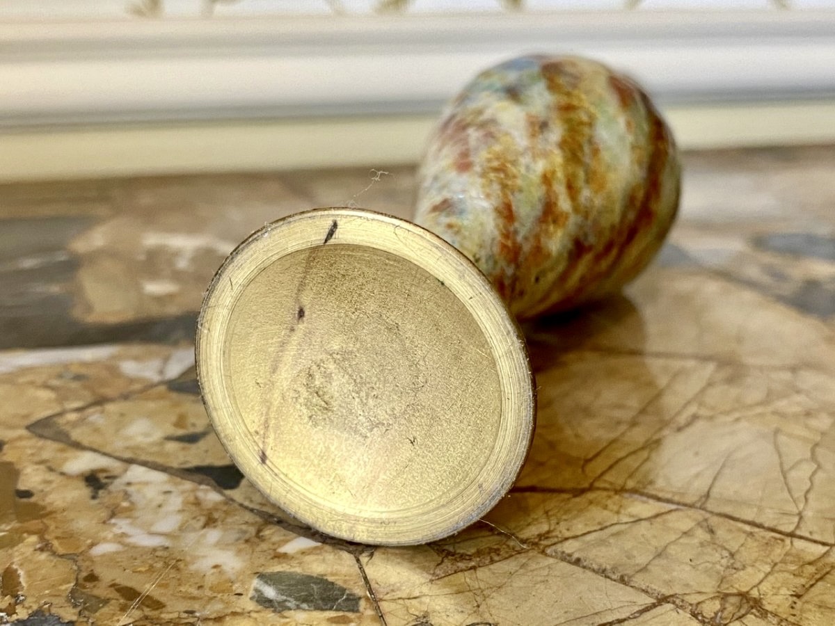 Jules SARLANDIE - Vase en Cuivre Émaillé Limoges-photo-6