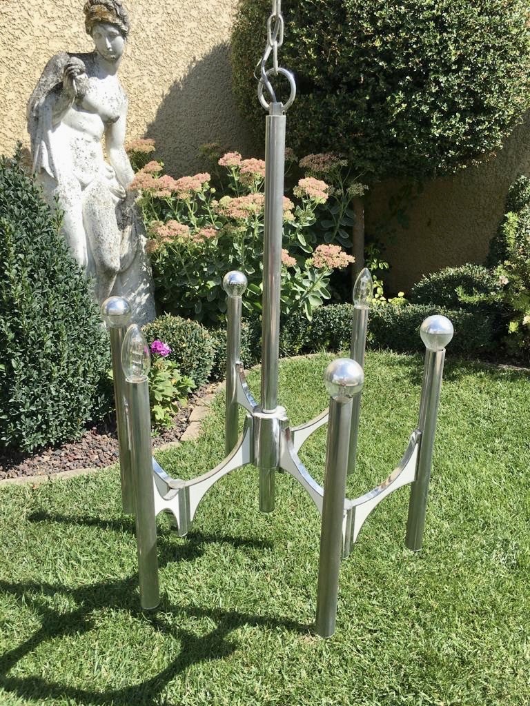 G. Sciolari - Vintage 6-light Chandelier, 1960-photo-4
