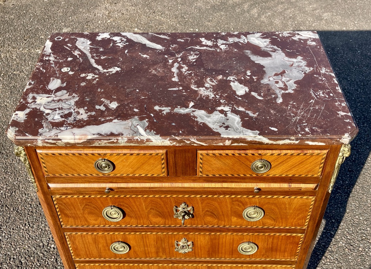 Petite Commode en Marqueterie-photo-3