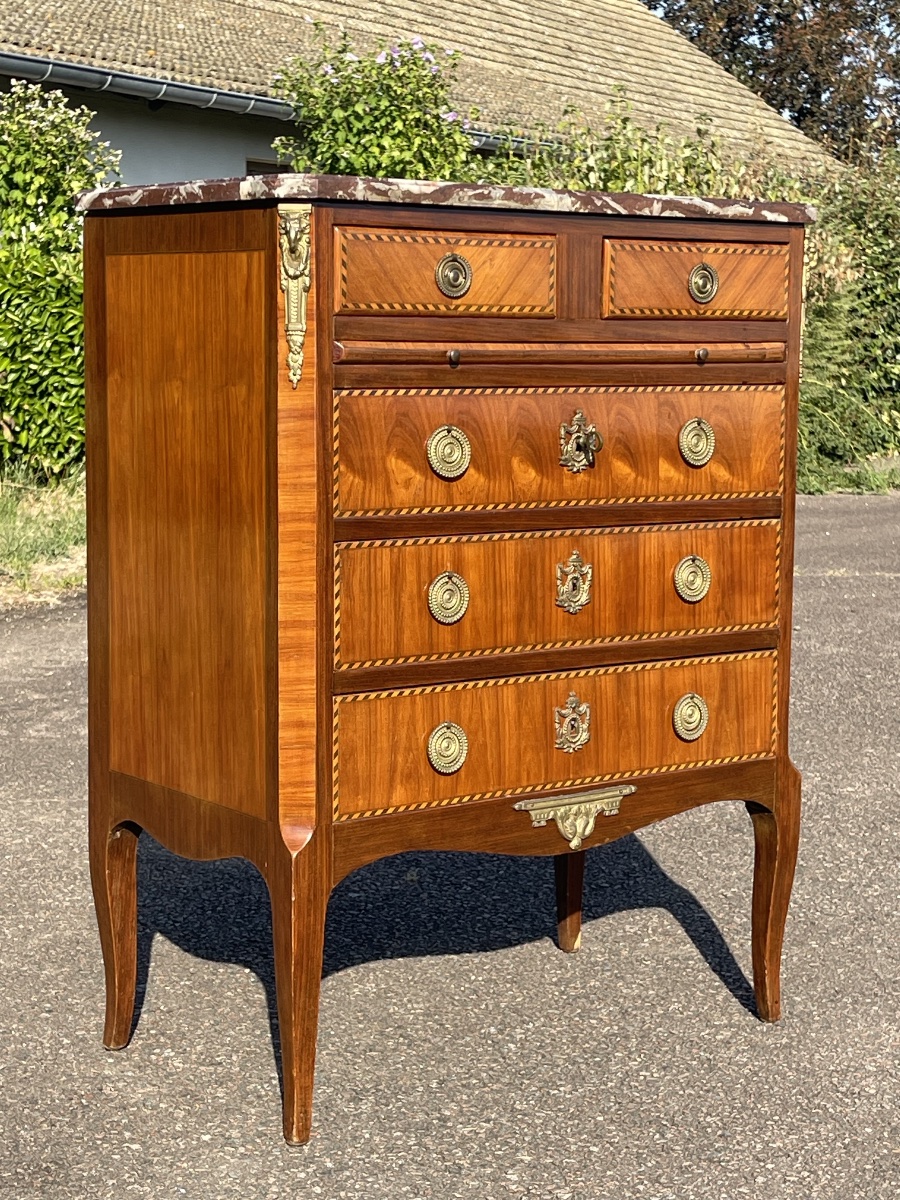 Petite Commode en Marqueterie-photo-4
