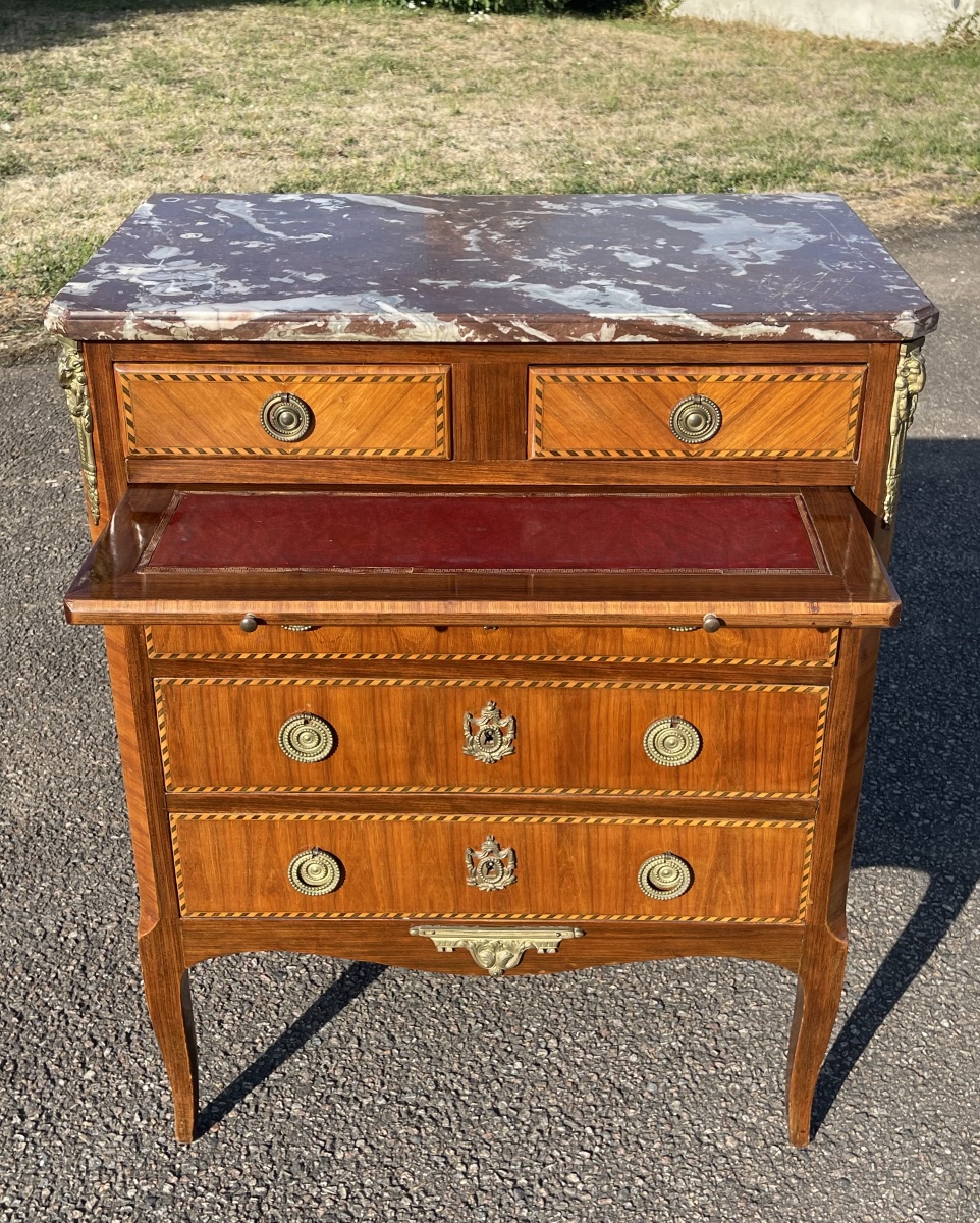 Petite Commode en Marqueterie-photo-4