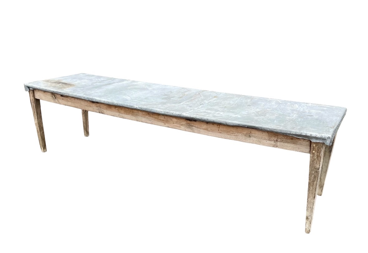 Grande Table de Fleuriste / Table de ferme-photo-3