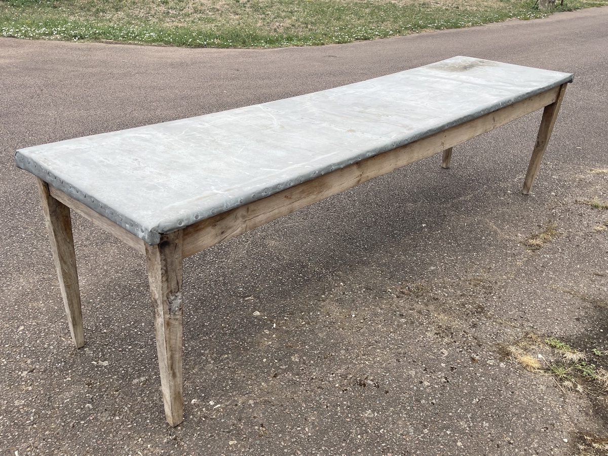 Grande Table de Fleuriste / Table de ferme-photo-4