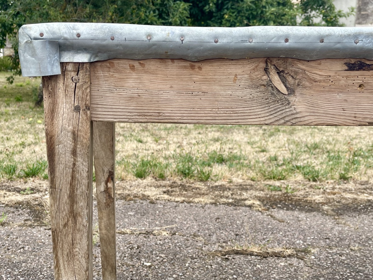 Grande Table de Fleuriste / Table de ferme-photo-1