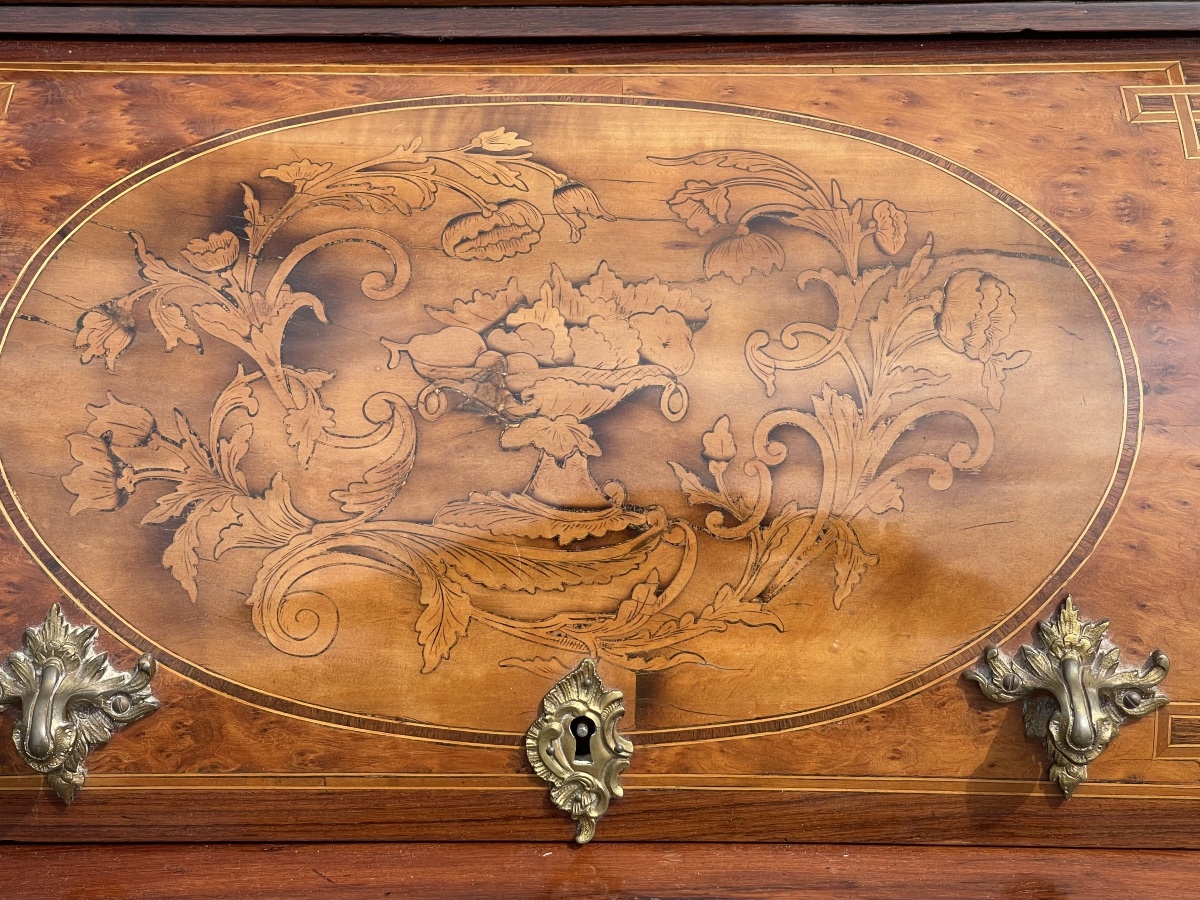 Louis XV-style Cylindrical "bureau / Bonheur Du Jour" Desk-photo-3