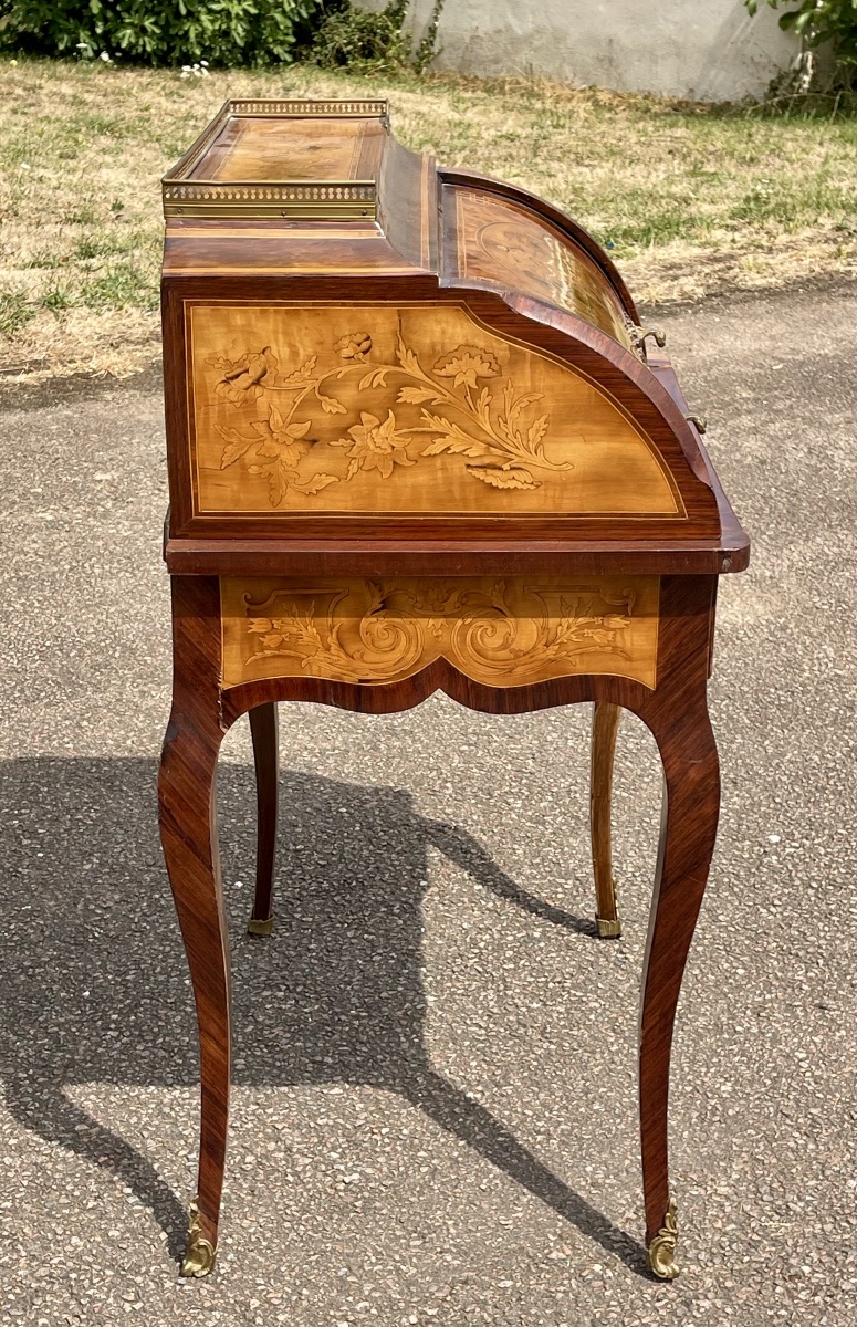 Louis XV-style Cylindrical "bureau / Bonheur Du Jour" Desk-photo-6