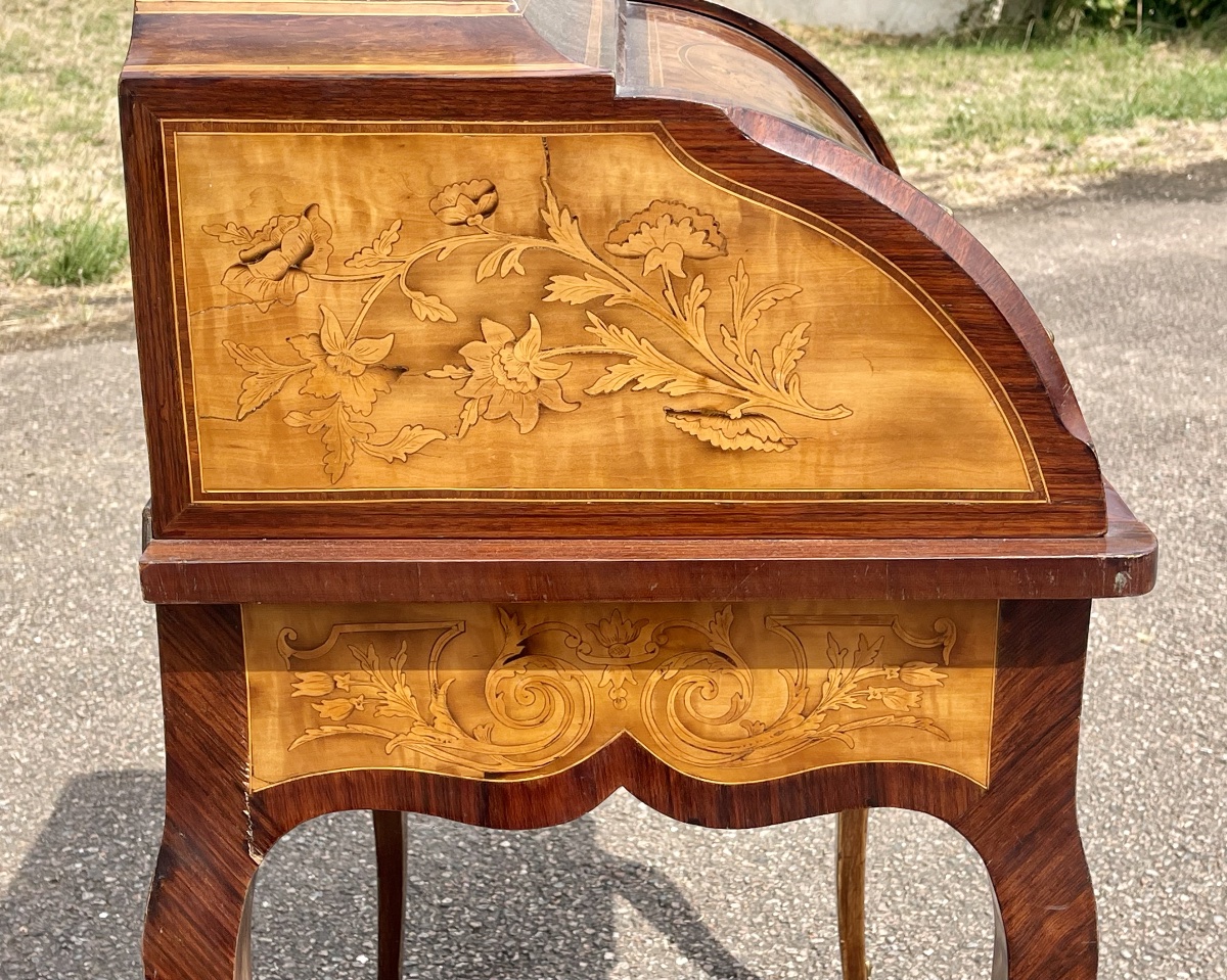 Louis XV-style Cylindrical "bureau / Bonheur Du Jour" Desk-photo-7