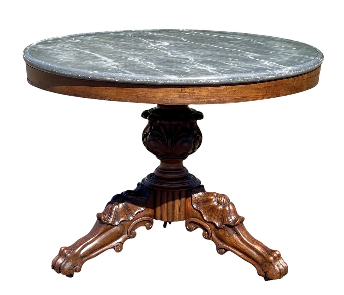 Mahogany Side Table From The Empire/restoration Period -photo-2