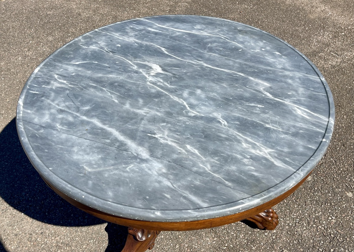 Mahogany Side Table From The Empire/restoration Period -photo-4