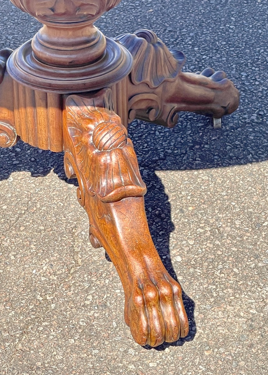 Mahogany Side Table From The Empire/restoration Period -photo-4