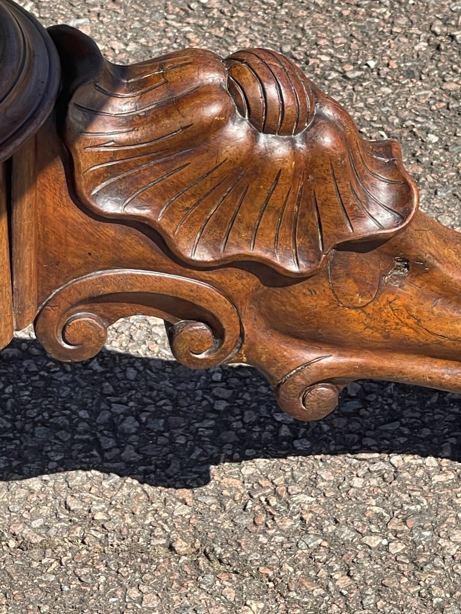 Mahogany Side Table From The Empire/restoration Period -photo-5