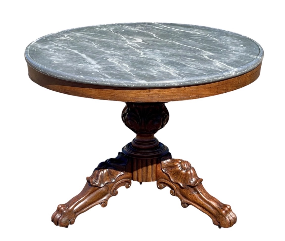 Mahogany Side Table From The Empire/restoration Period 