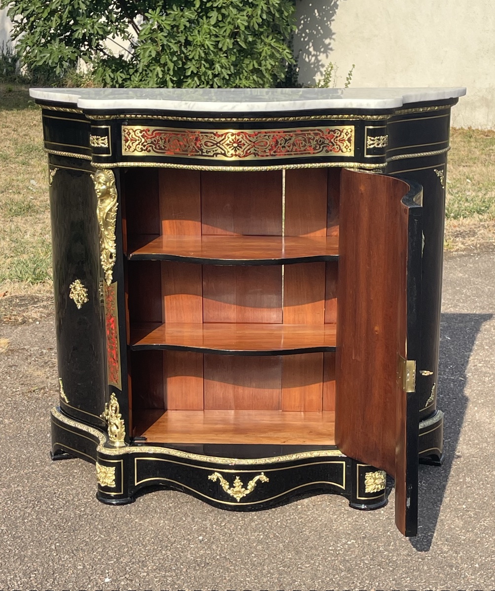 Buffet d’appui Marqueterie Boulle Napoléon III -photo-7