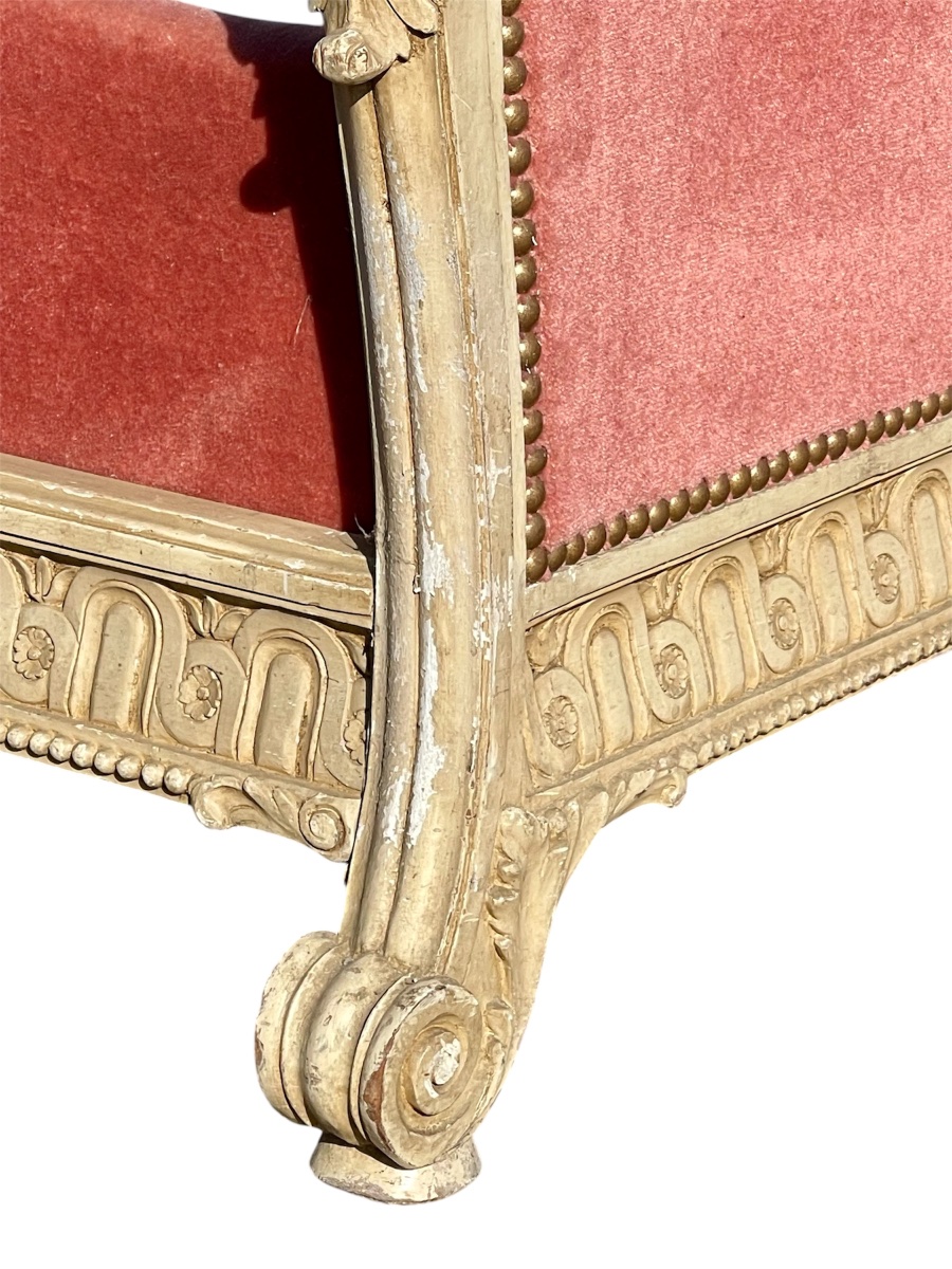 Small Transition Louis XV/louis XVI Style Bed-photo-3