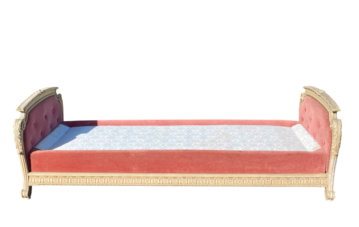 Small Transition Louis XV/louis XVI Style Bed-photo-5