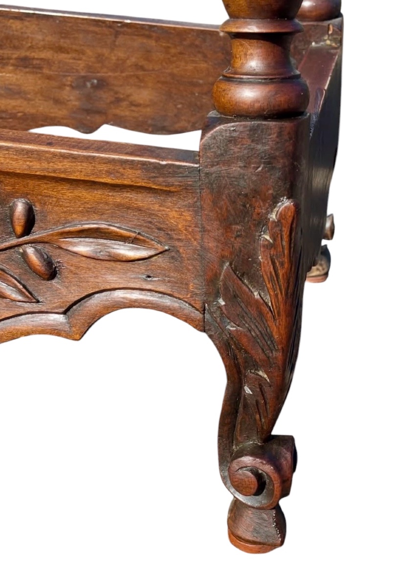 Provençal Kneading Trough Made Of Solid Walnut -photo-1