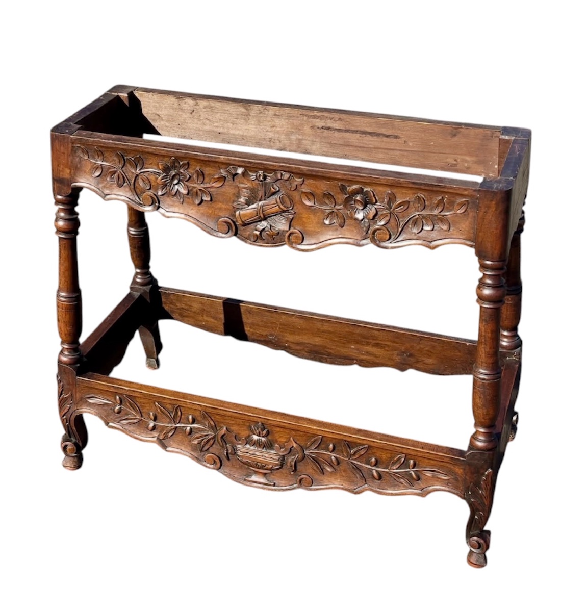 Provençal Kneading Trough Made Of Solid Walnut -photo-6