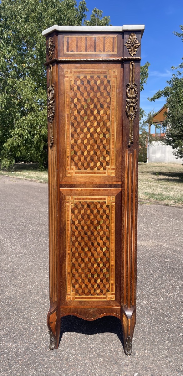 Louis XV/louis XVI Transition-style Marquetry Secretary Desk-photo-8