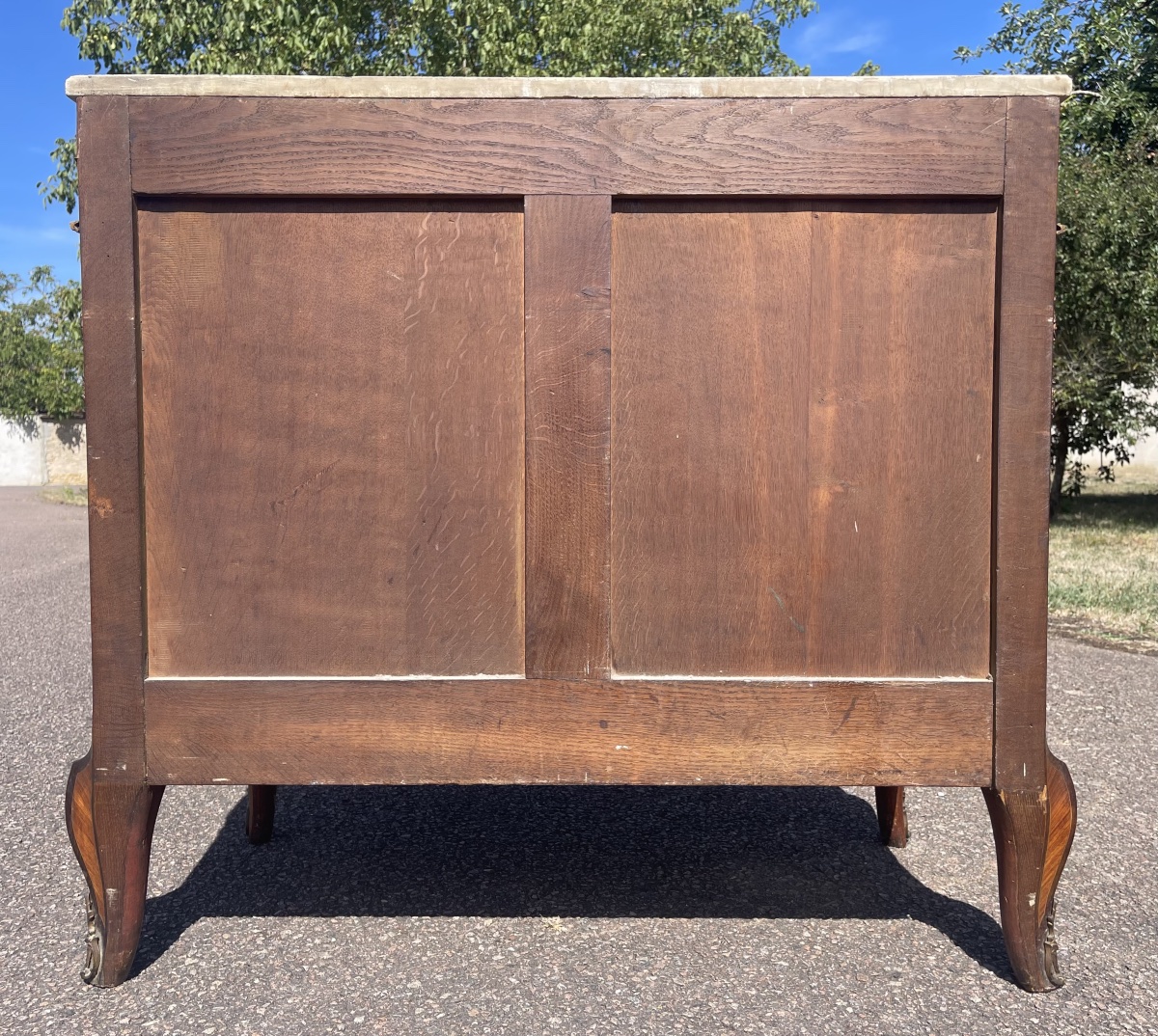 Louis XV/louis XVI Transition-style Marquetry Chest Of Drawers-photo-7