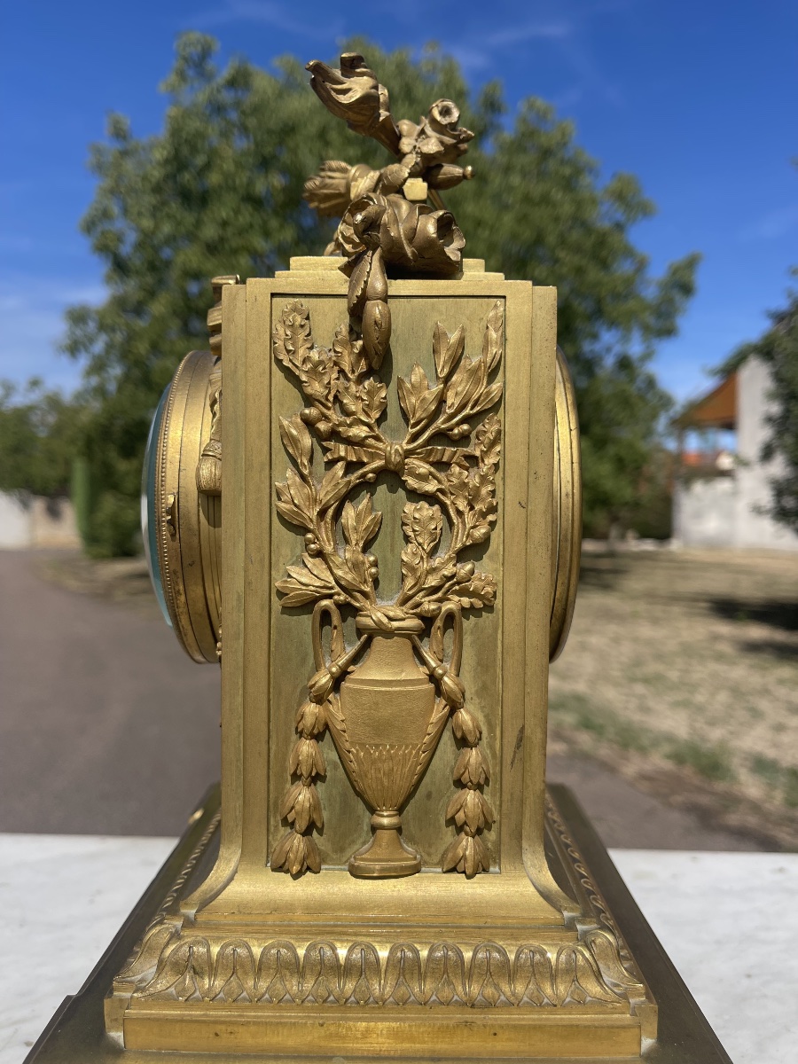 RAINGO Frères - Pendule en Bronze Doré -photo-2