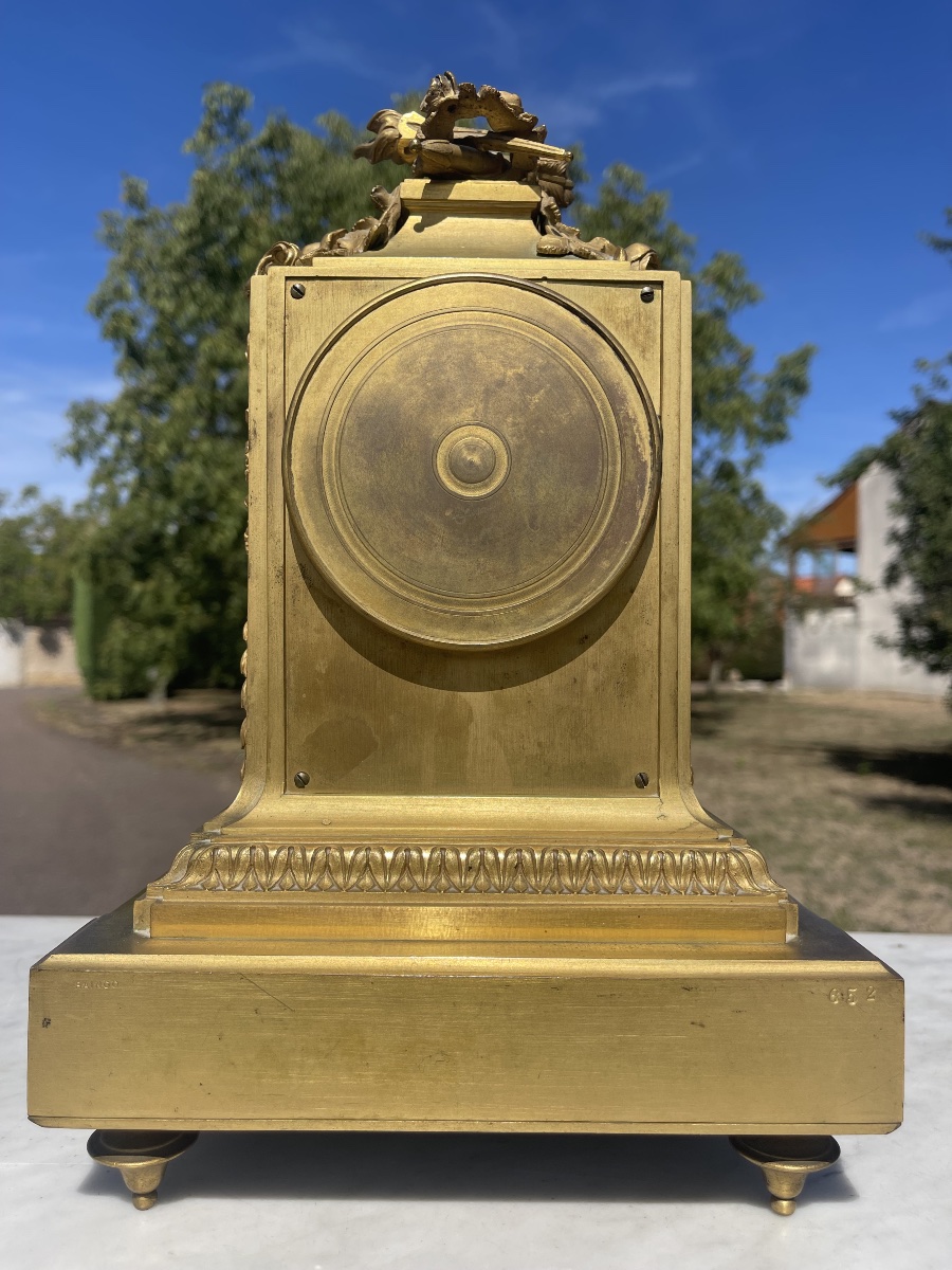 RAINGO Frères - Pendule en Bronze Doré -photo-3