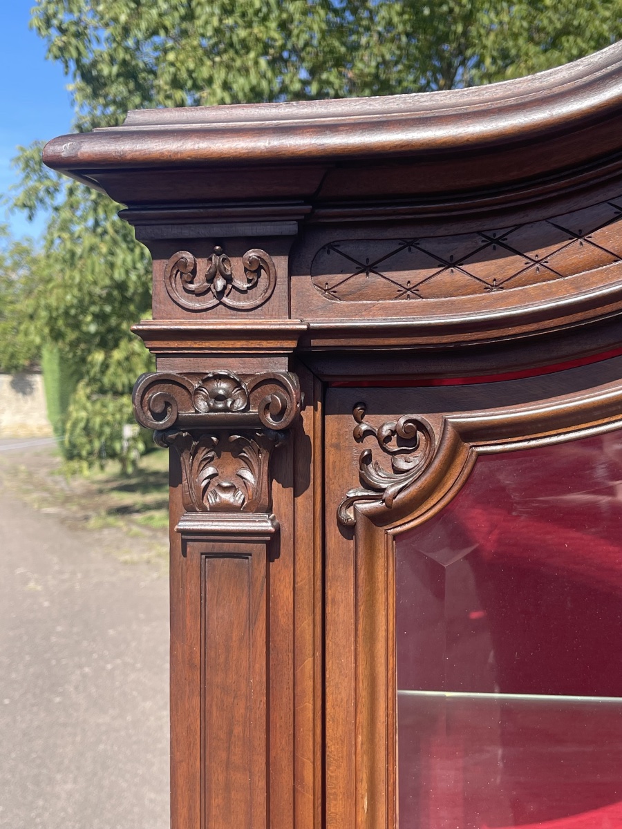 Louis XV-style Walnut Display Case/sideboard -photo-3