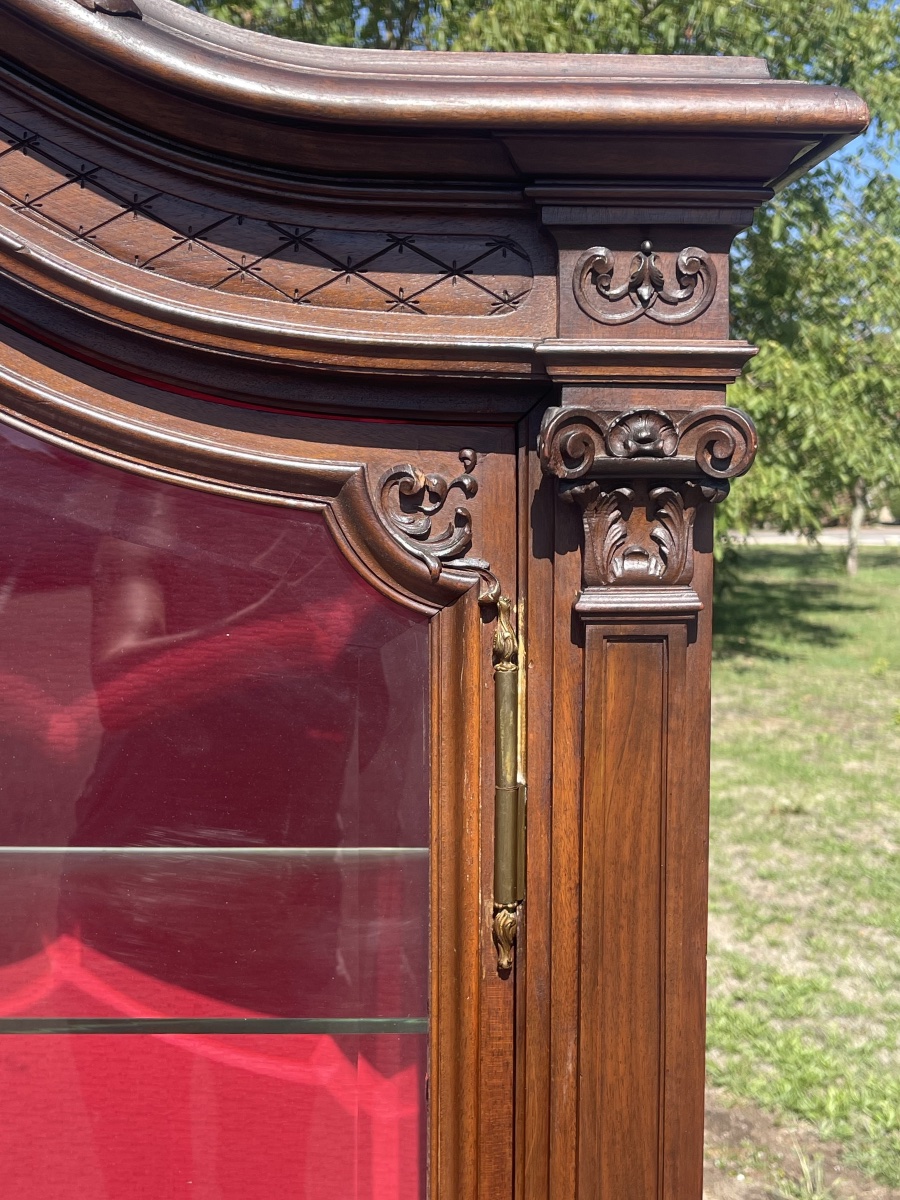 Louis XV-style Walnut Display Case/sideboard -photo-1