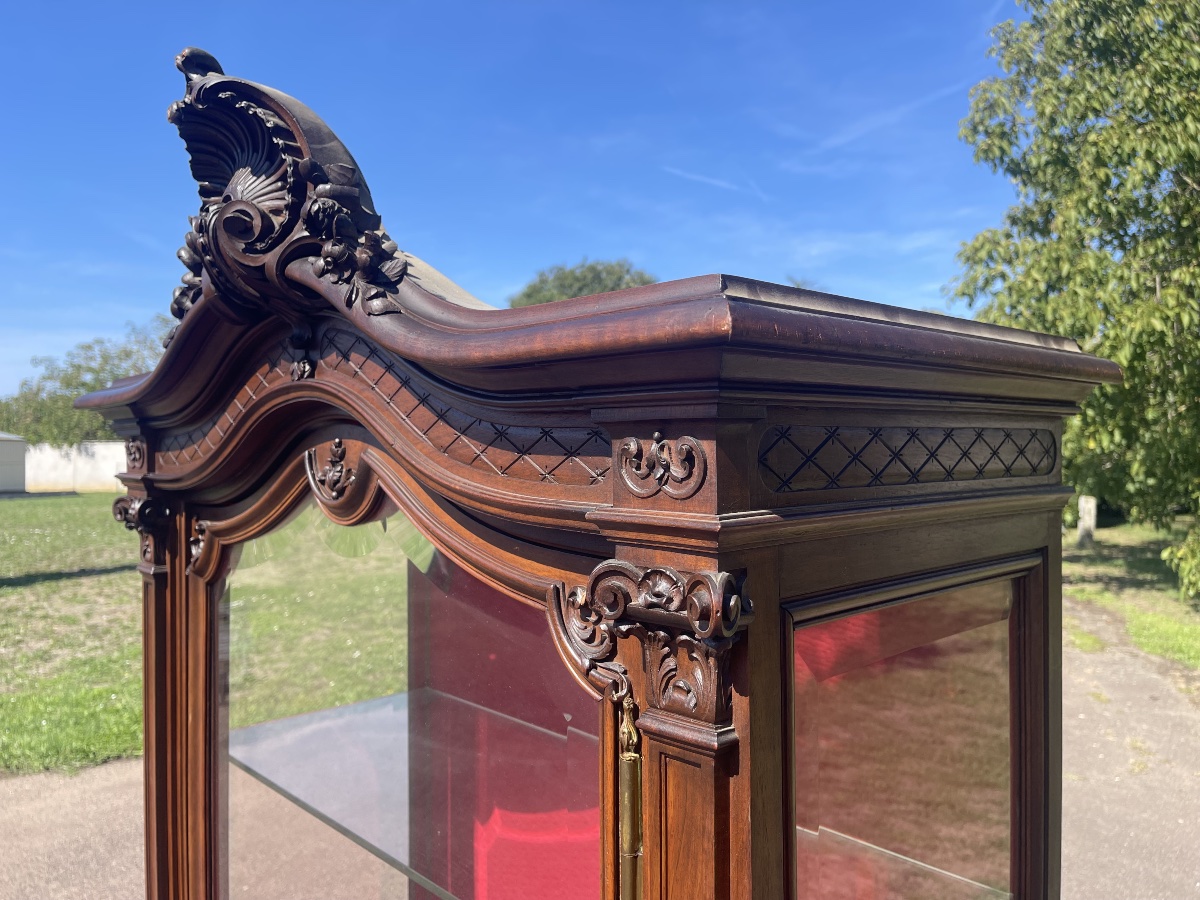 Louis XV-style Walnut Display Case/sideboard -photo-5