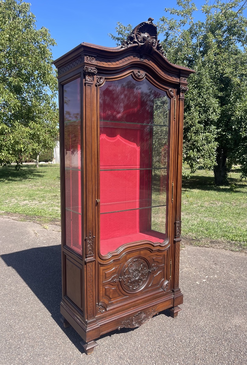 Louis XV-style Walnut Display Case/sideboard -photo-6