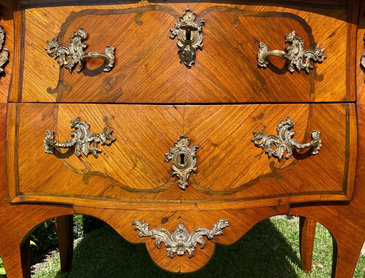 Charles CHEVALLIER - Commode Louis XV en Marqueterie-photo-2