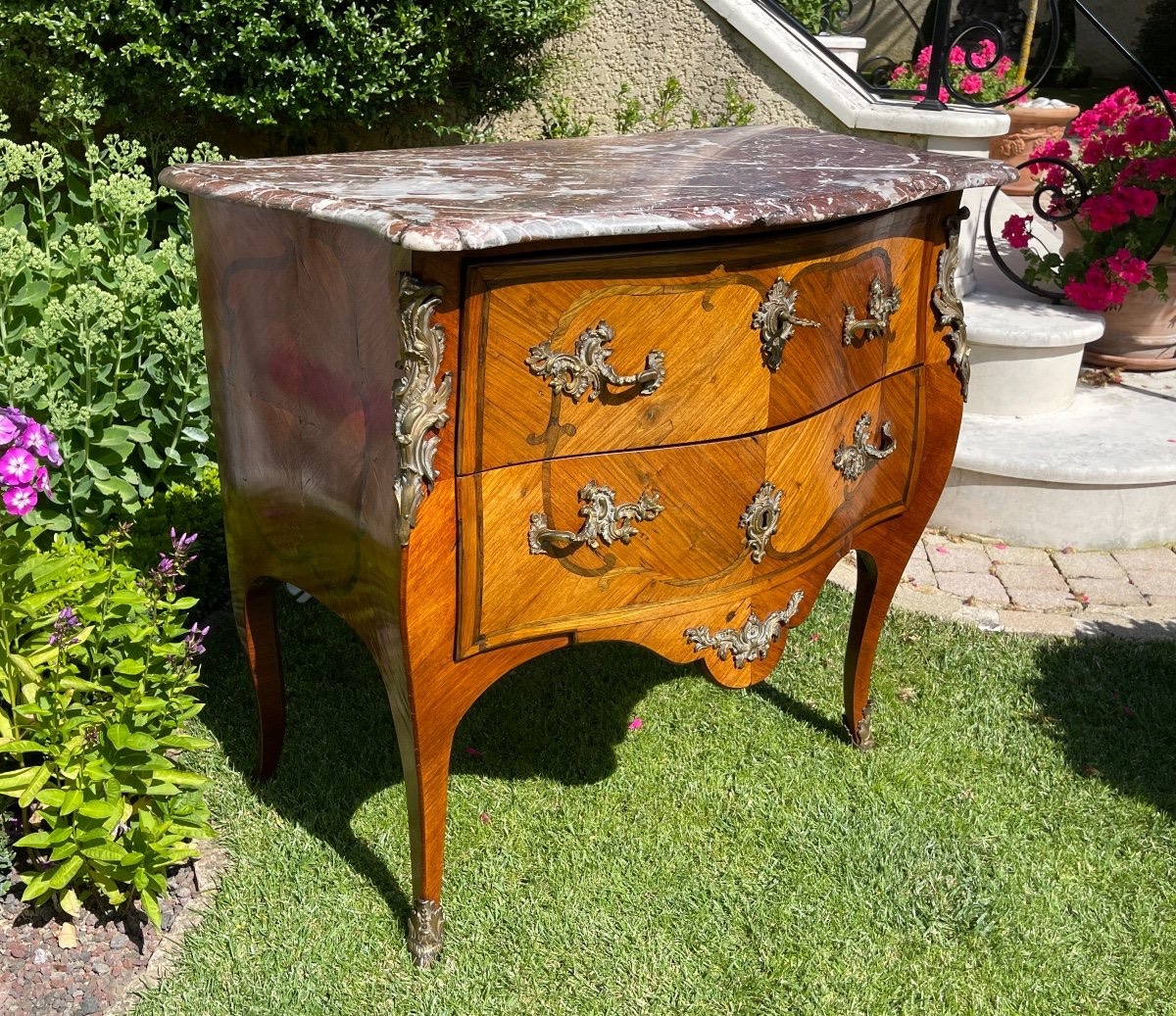 Charles CHEVALLIER - Commode Louis XV en Marqueterie-photo-5