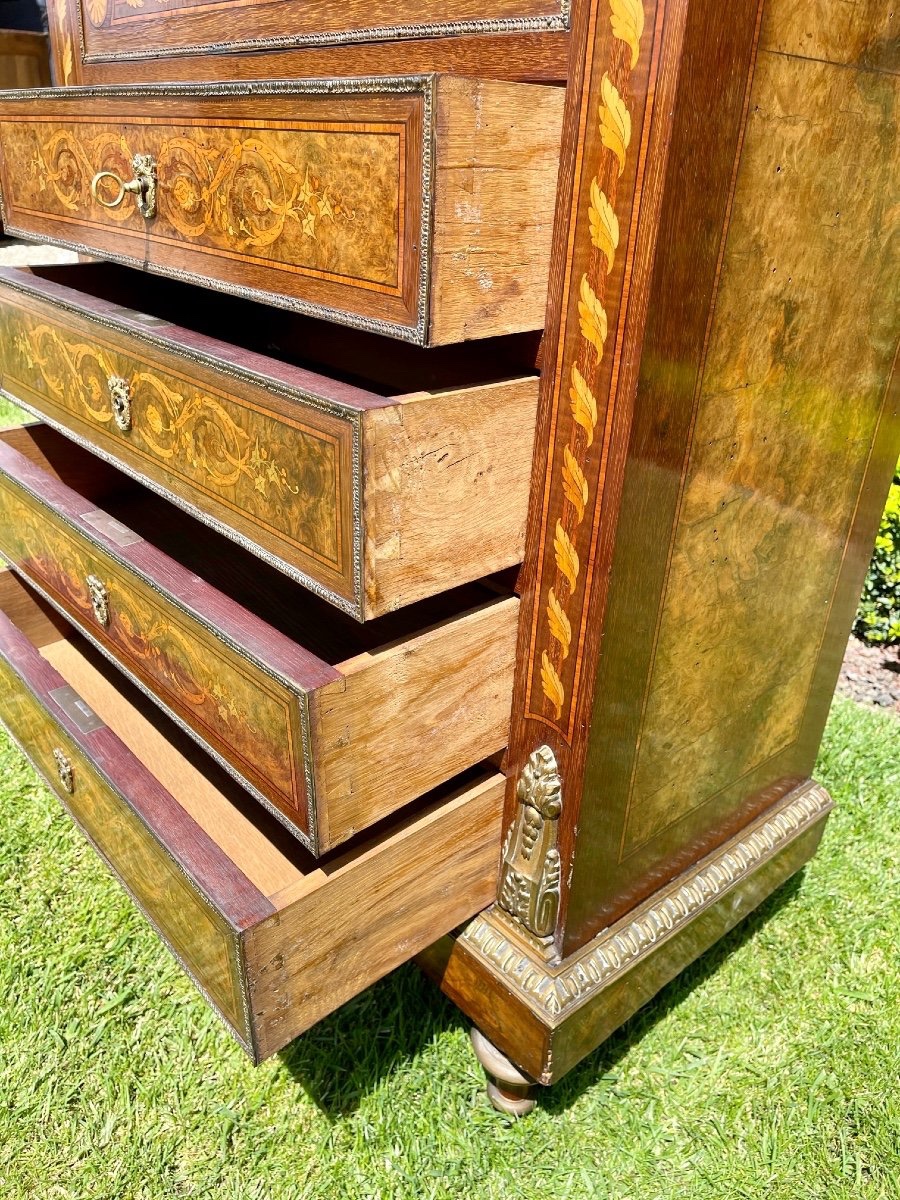 Napoleon III-era Marquetry Secretary Desk-photo-4