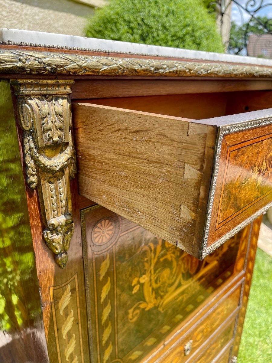 Napoleon III-era Marquetry Secretary Desk-photo-5