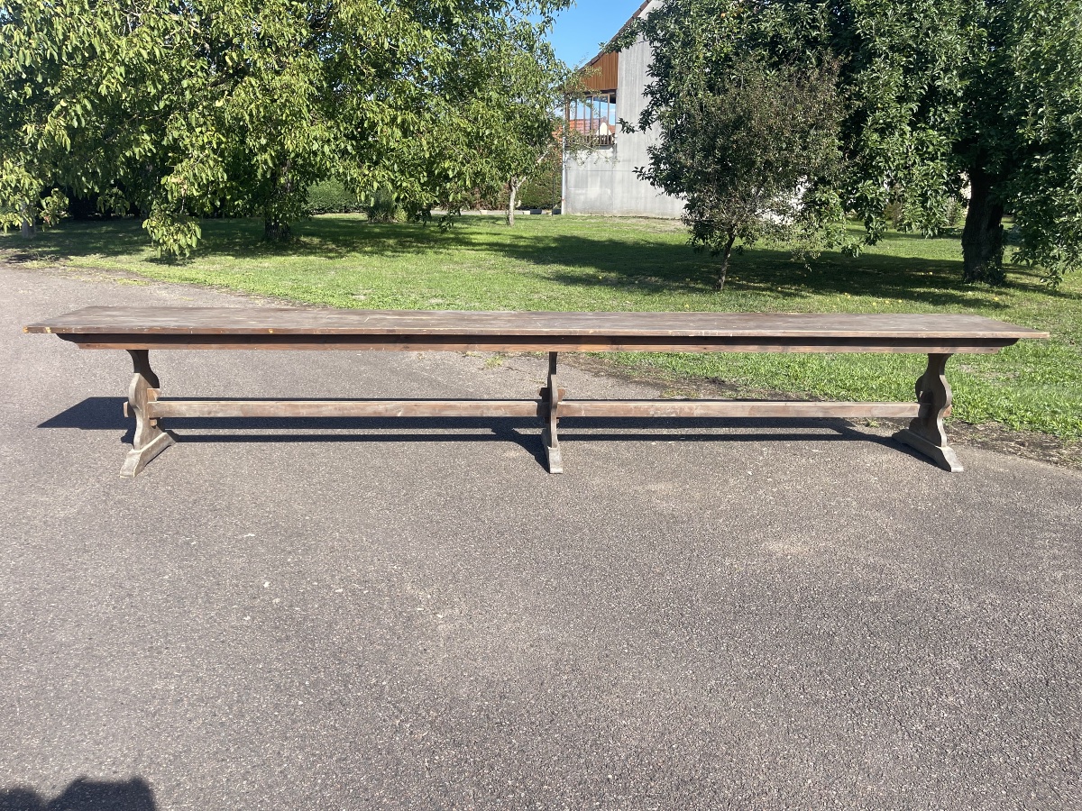 Grande Table de Ferme et ses Bancs, L 5m02-photo-1