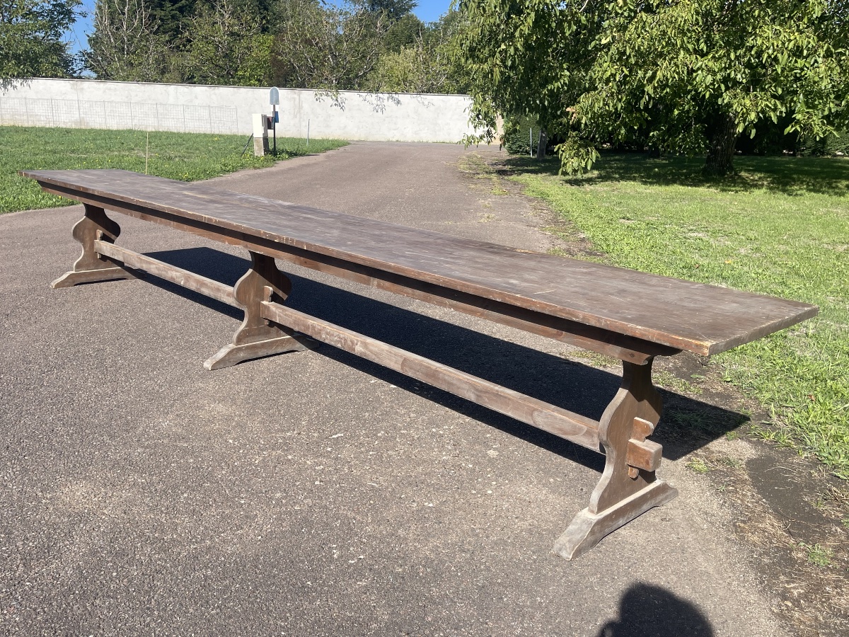 Grande Table de Ferme et ses Bancs, L 5m02-photo-2