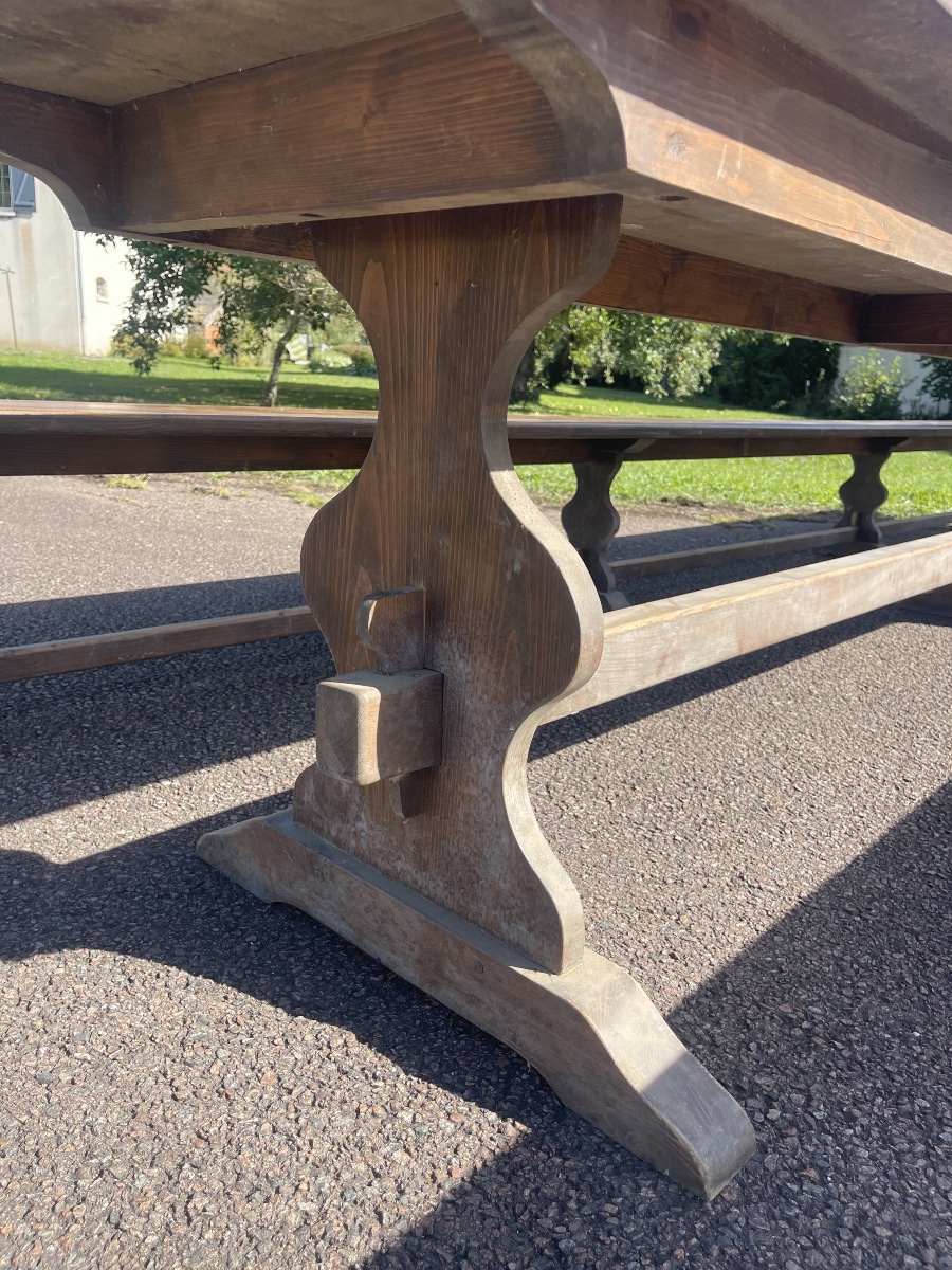 Grande Table de Ferme et ses Bancs, L 5m02-photo-5