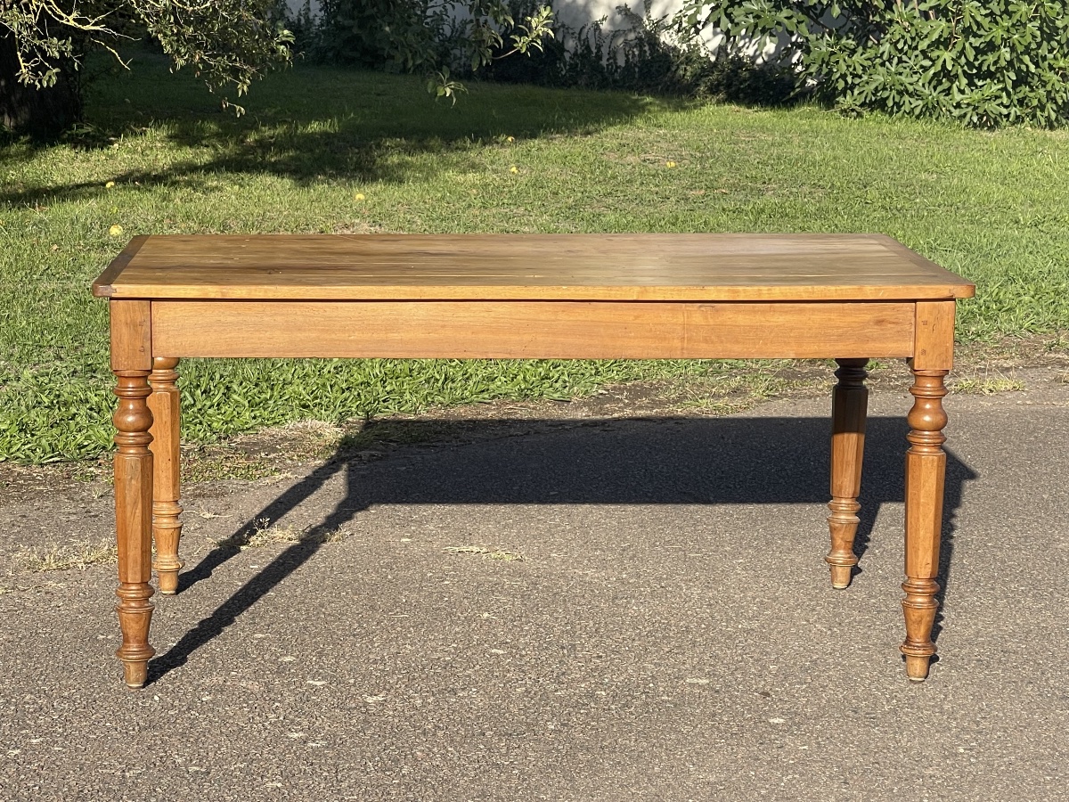 Table / Bureau en Noyer Style Louis Philippe-photo-2