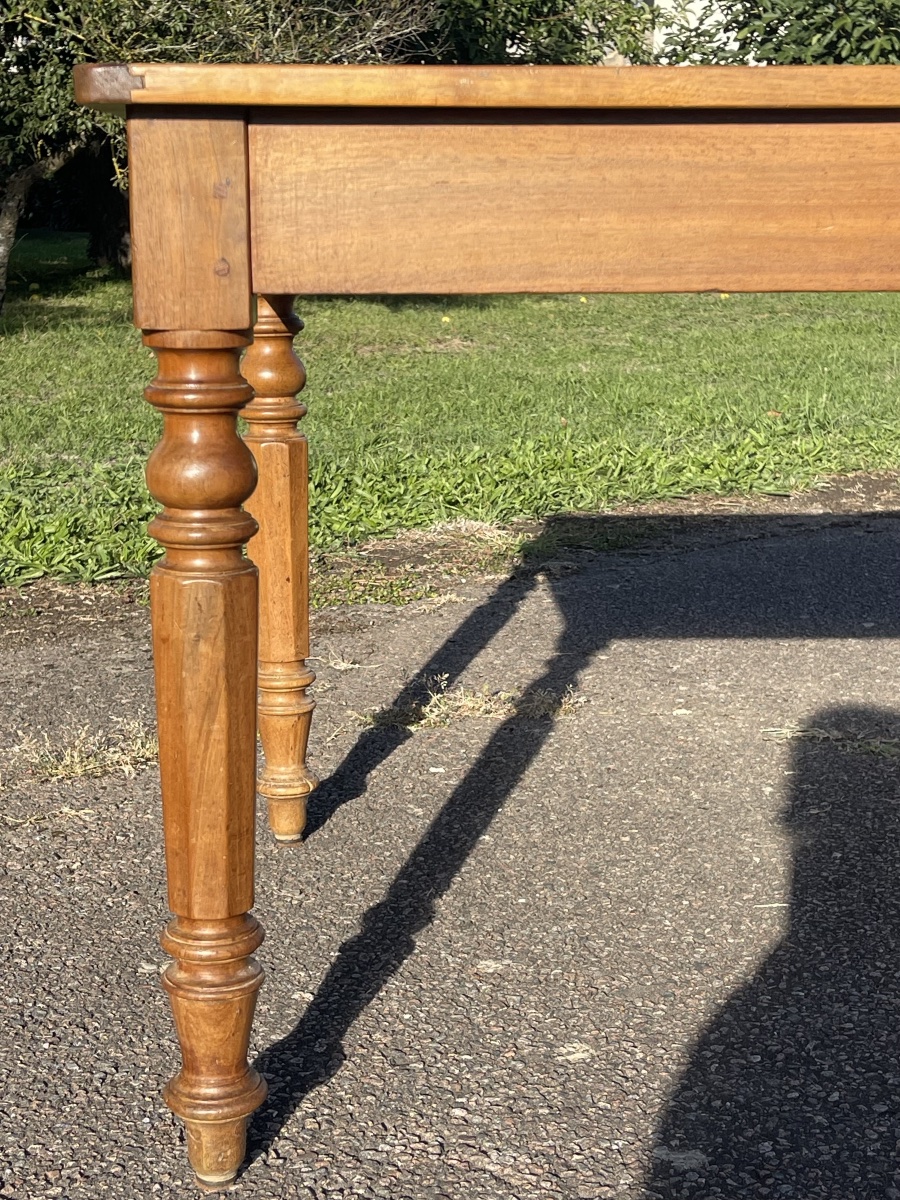 Table / Bureau en Noyer Style Louis Philippe-photo-3