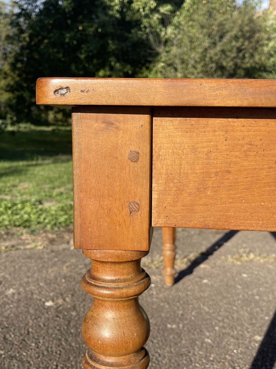 Table / Bureau en Noyer Style Louis Philippe-photo-4