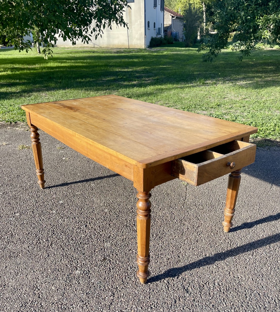 Table / Bureau en Noyer Style Louis Philippe-photo-4