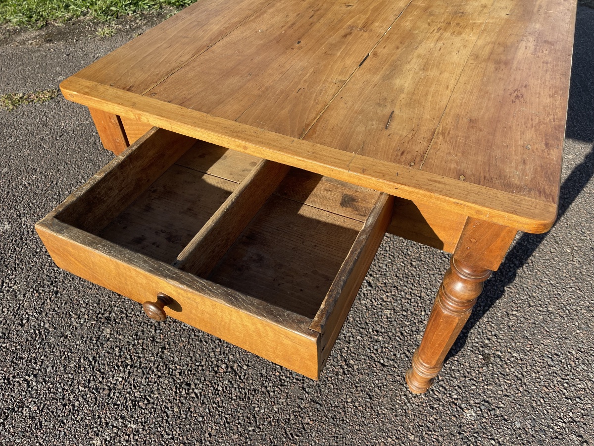 Table / Bureau en Noyer Style Louis Philippe-photo-5