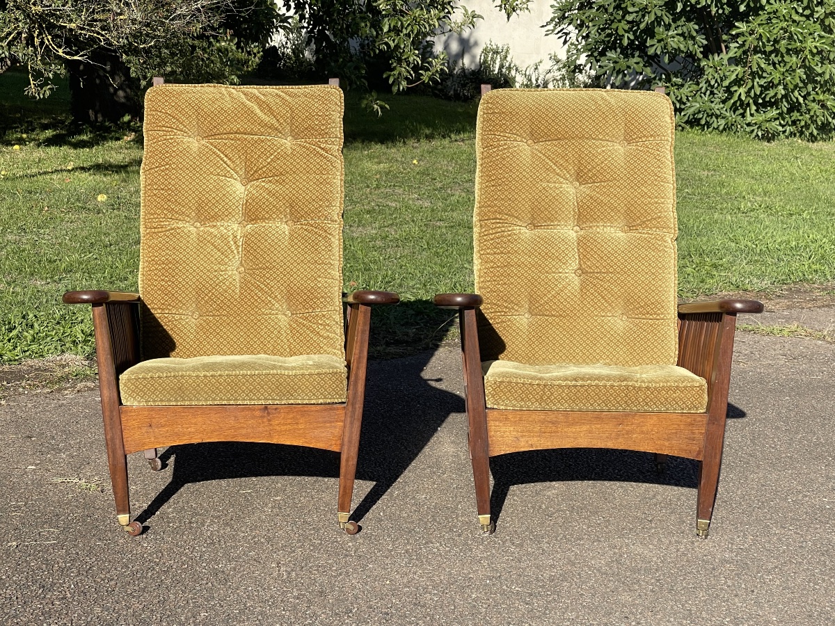 William Morris - Pair Of Mahogany Armchairs-photo-2