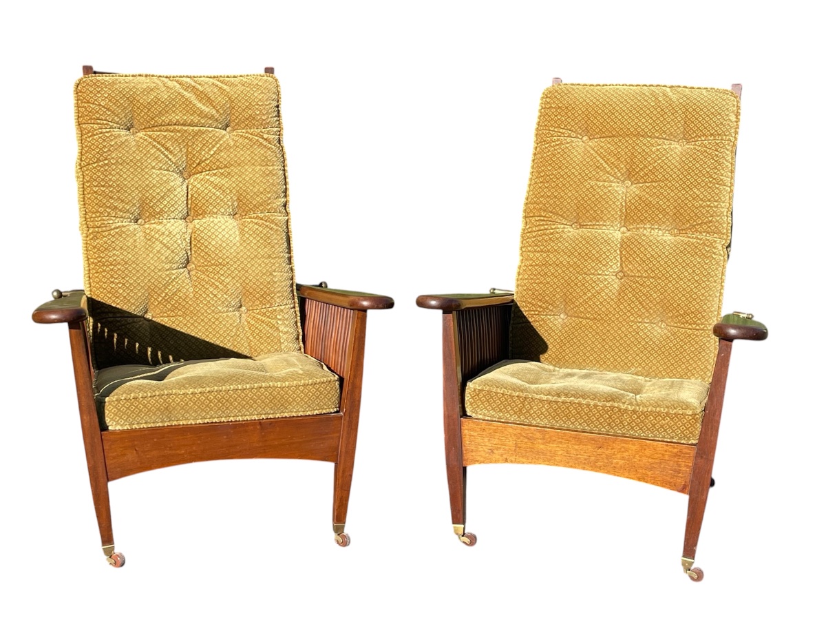William Morris - Pair Of Mahogany Armchairs