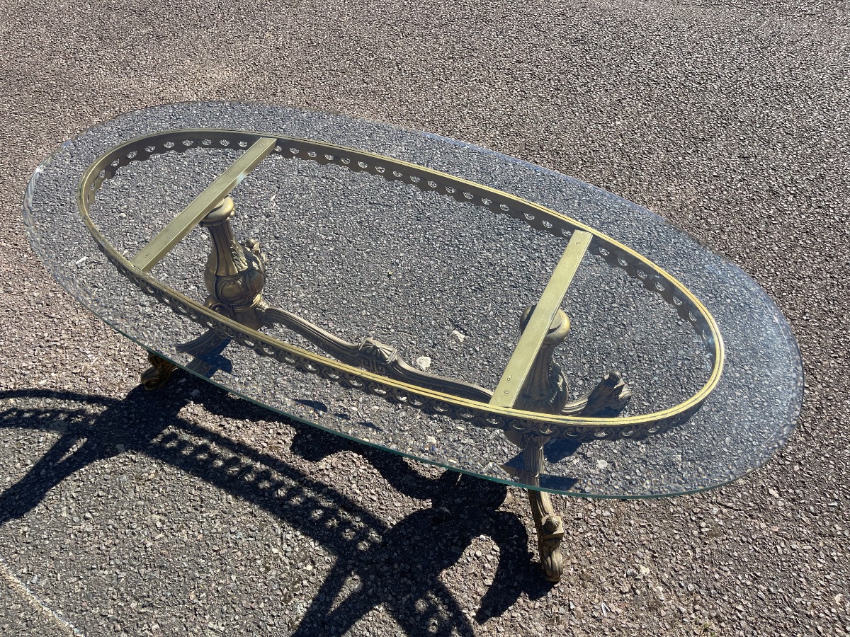 Bronze Coffee Table / Living Room Table-photo-4