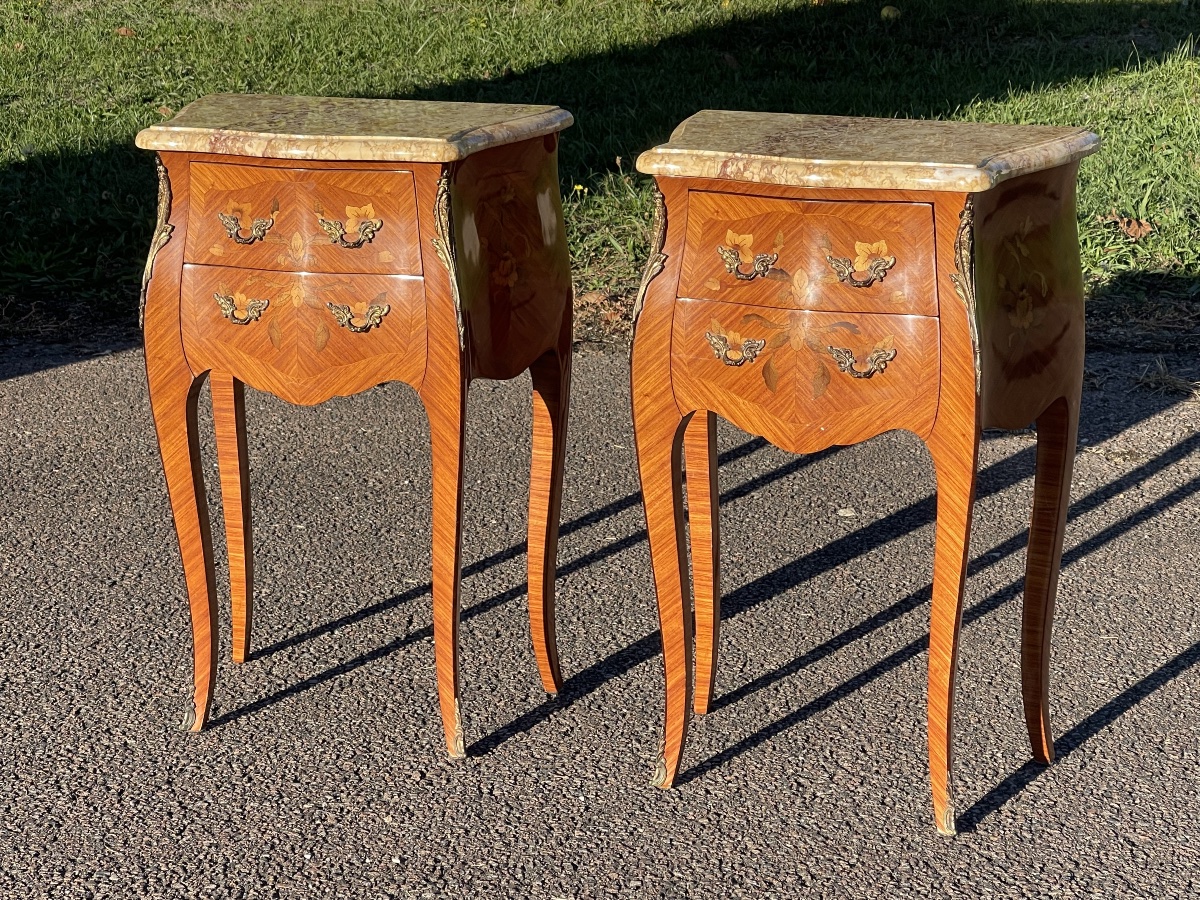Paire de Chevets Style Louis XV -photo-2