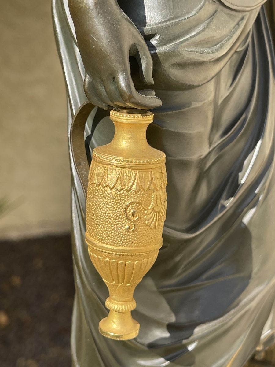 Pendule Empire en Bronze doré-photo-7
