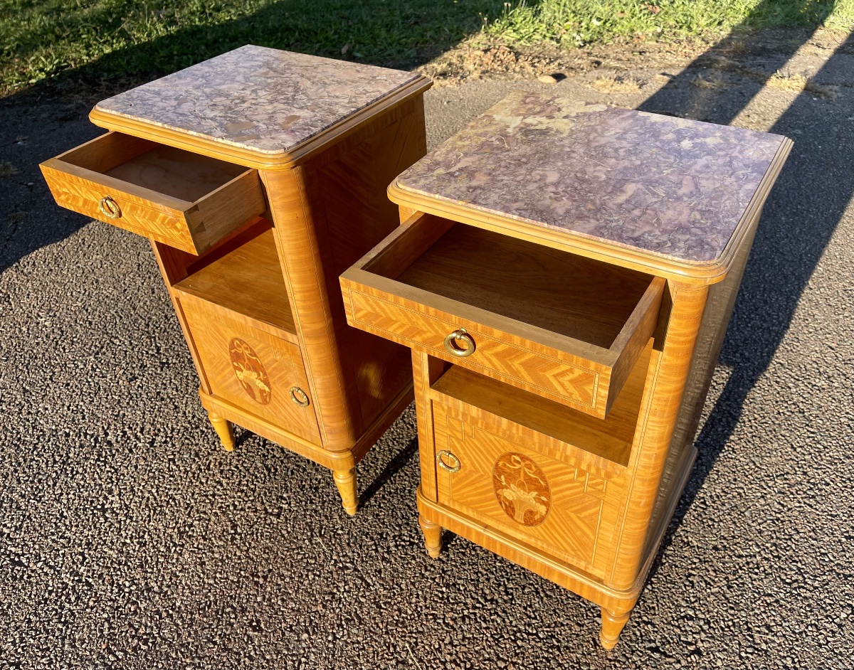 Paire de Chevets Style Louis XVI-photo-2
