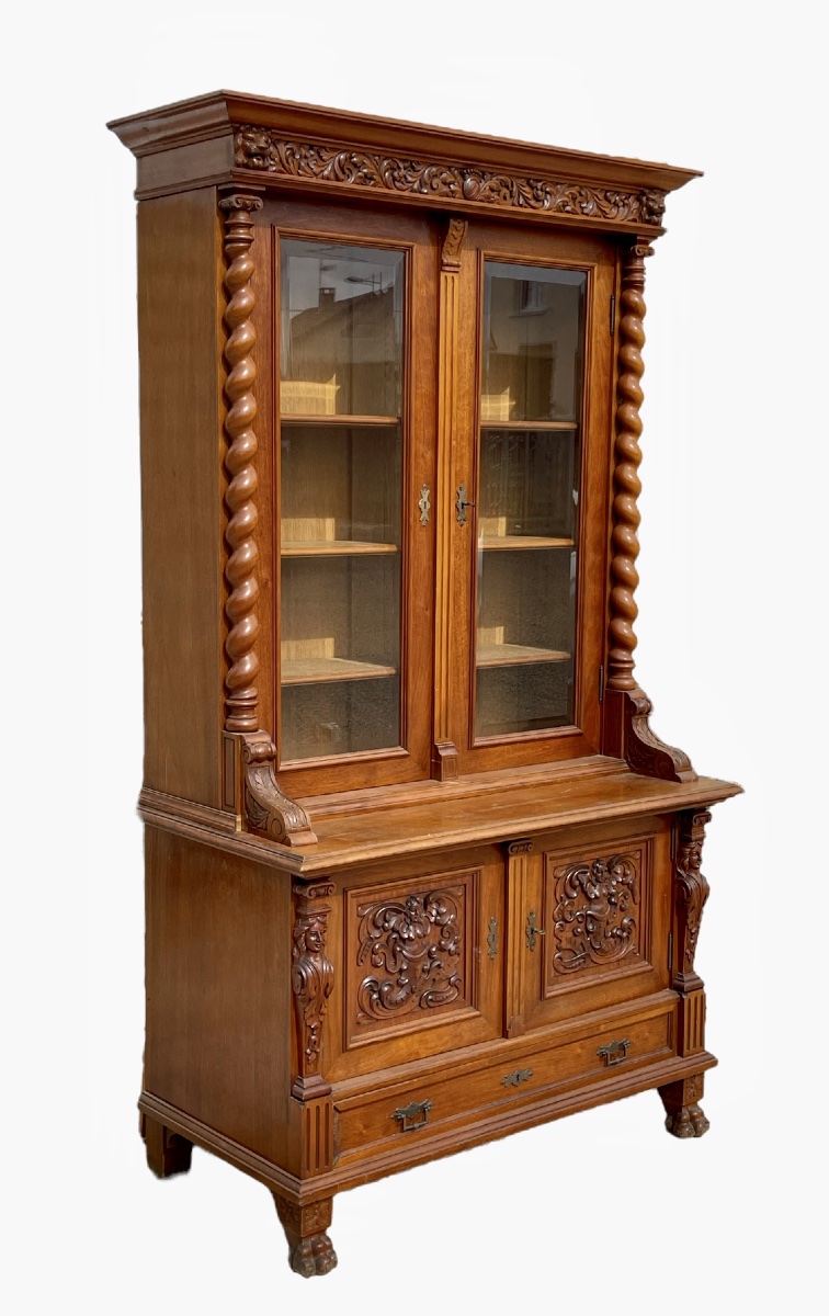 C. E. Jonsson Möbelfabrik - Buffet / Bibliothèque / Vitrine en Noyer -photo-4