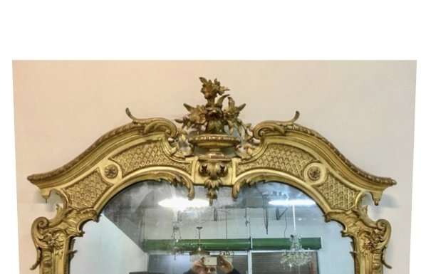 Grand Miroir Doré Napoléon III - XIXe-photo-2