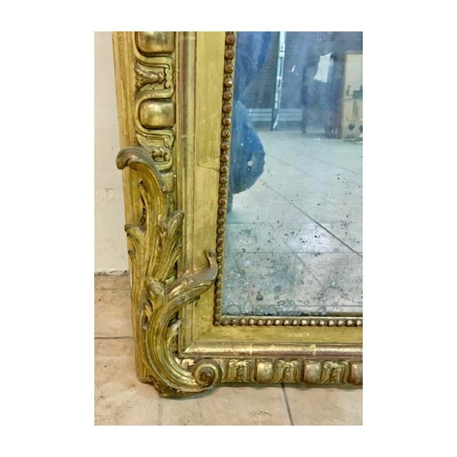 Grand Miroir Doré Napoléon III - XIXe-photo-1